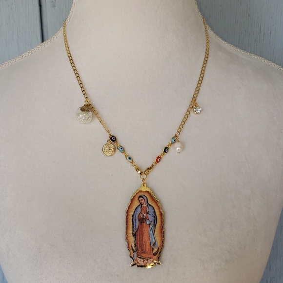 Virgen Guadalupe Virgin San Benito St Benedict - Picture 3 of 14